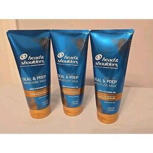3 X Head & Shoulders Royal Oils Seal & Prep Moisture Milk , Coconut Oil, 6.5 oz